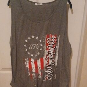 Gray Patriotic Tank Top